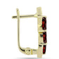 Cercei din Argint 925 Placat cu Aur ( 5.26 grame ) cu Granat Barton 1.83 Carate