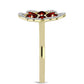Inel din Argint 925 Placat cu Aur ( 3.07 grame ) cu Granat Barton și Topaz Alb 1.85 Carate