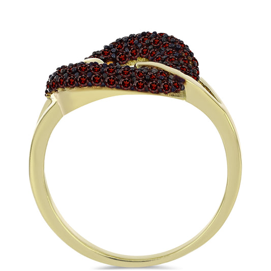 Inel din Argint 925 Placat cu Aur ( 3.49 grame ) cu Granat Barton 0.9 Carate