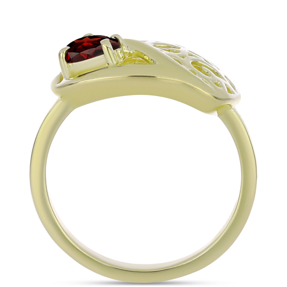 Inel din Argint 925 Placat cu Aur ( 2.83 grame ) cu Granat Barton 0.49 Carate
