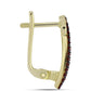 Cercei din Argint 925 Placat cu Aur ( 3.68 grame ) cu Granat Barton 0.55 Carate