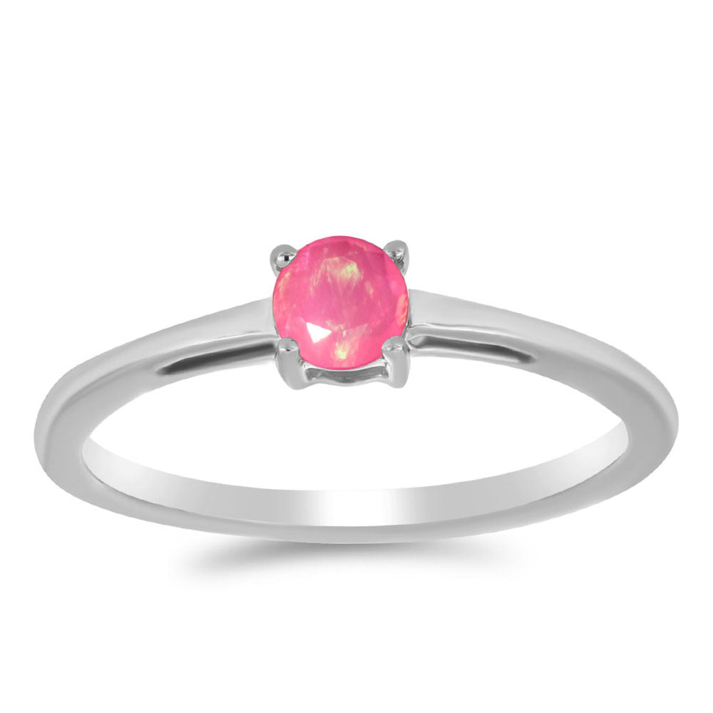 Inel din Argint 925 ( 1.38 grame ) cu Opal Lega Dembi Roz 0.15 Carate