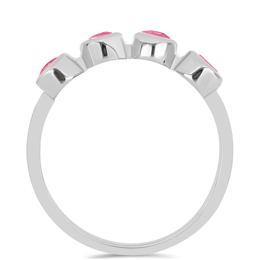 Inel din Argint 925 ( 2.07 grame ) cu Opal Lega Dembi Roz 0.58 Carate