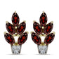 Cercei din Argint 925 Placat cu Aur ( 3.21 grame ) cu Granat Barton și Topaz Alb 1.98 Carate