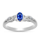 Inel din Argint 925 ( 1.88 grame ) cu Safir Albastru Australian și Topaz Alb 0.38 Carate