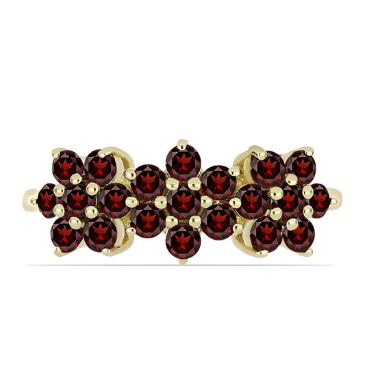 Inel din Argint 925 Placat cu Aur ( 2.79 grame ) cu Granat Barton 1.75 Carate