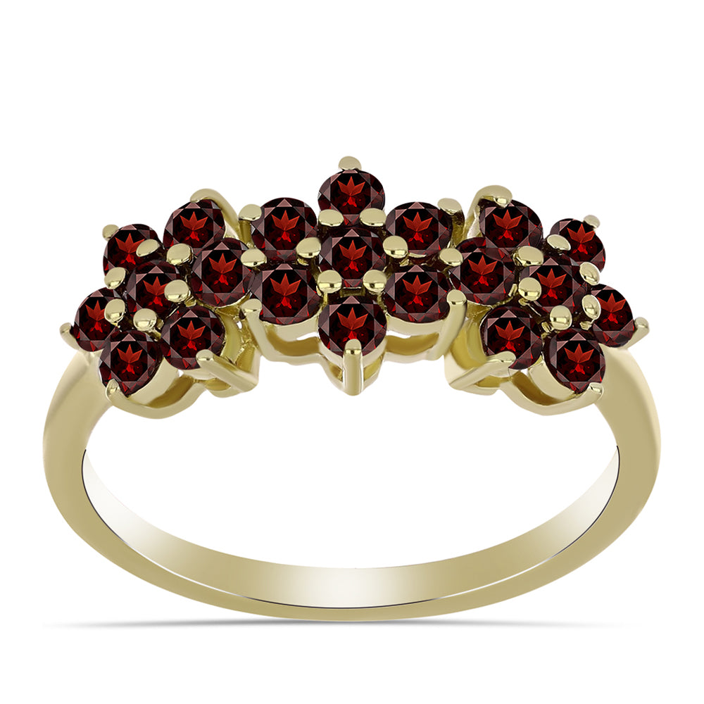 Inel din Argint 925 Placat cu Aur ( 2.79 grame ) cu Granat Barton 1.75 Carate