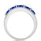 Inel din Argint 925 ( 3.57 grame ) cu Safir Albastru Australian și Topaz Alb 2.23 Carate