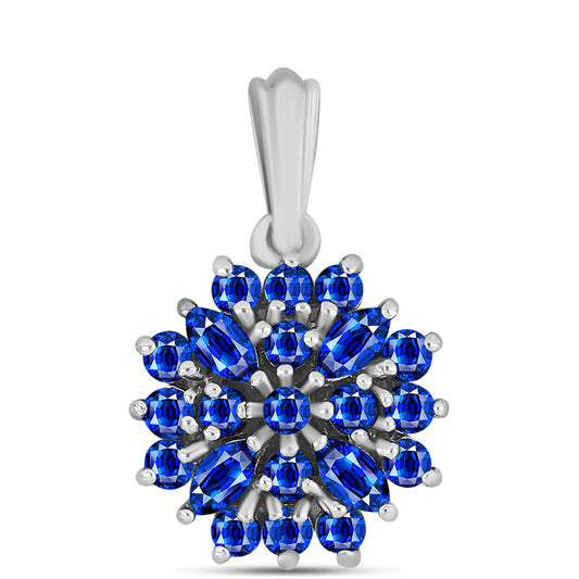 Pandantiv din Argint 925 ( 1.44 grame ) cu Safir Albastru Australian 1.38 Carate