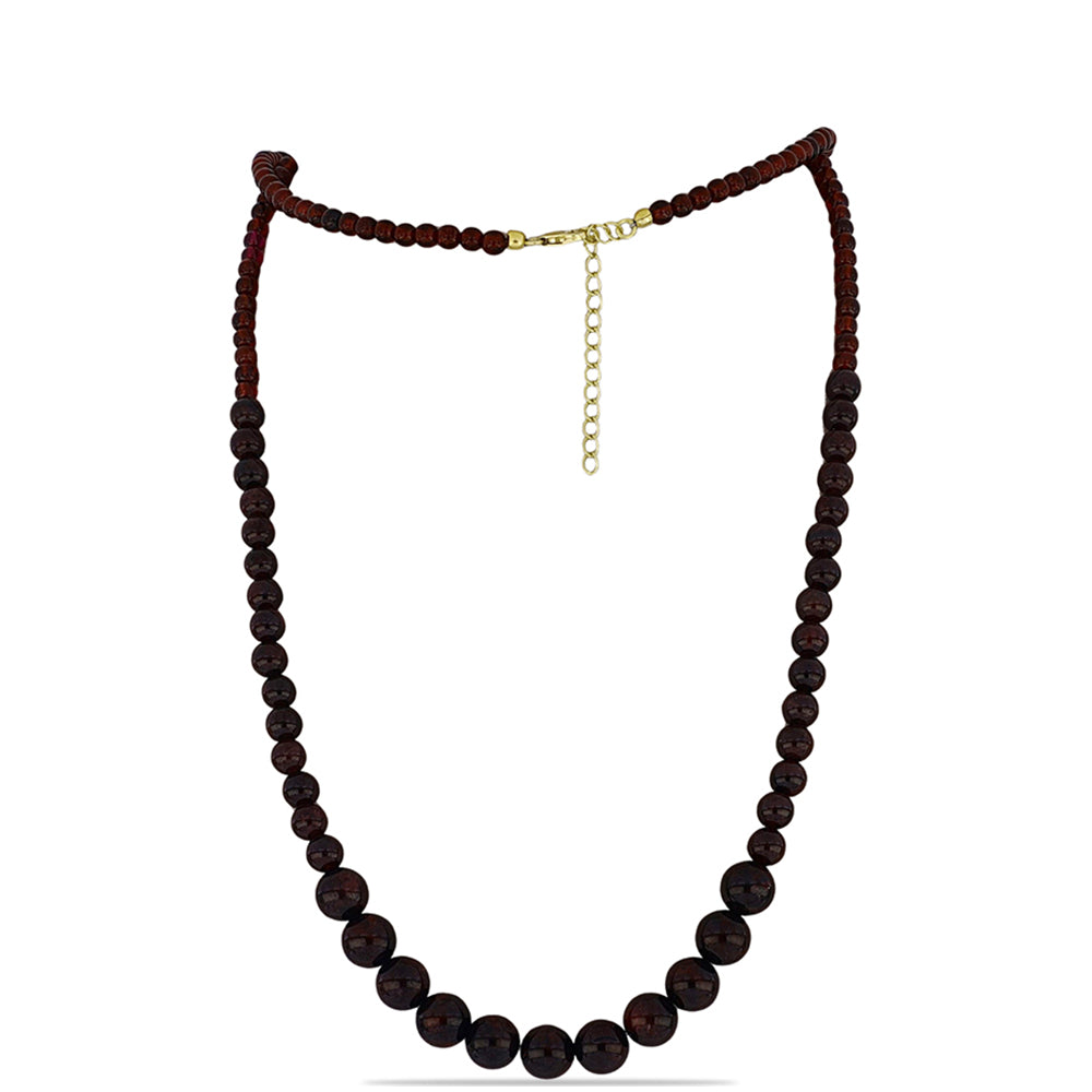 Colier din Argint 925 Placat cu Aur ( 1.03 grame ) cu Granat Barton 166.53 Carate 1 