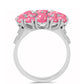 Inel din Argint 925 ( 5.08 grame ) cu Opal Lega Dembi Roz și Topaz Alb 2.36 Carate