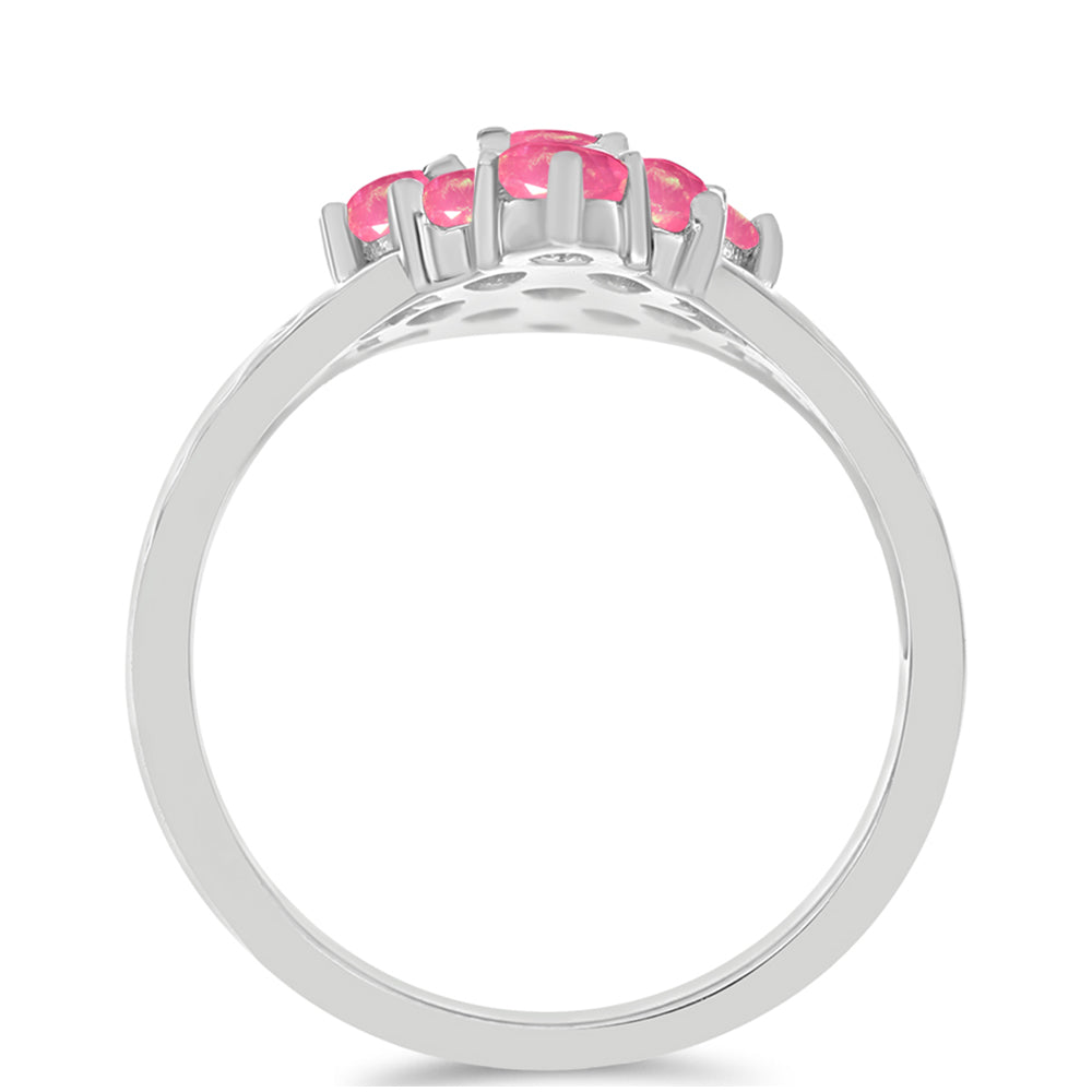 Inel din Argint 925 ( 4.09 grame ) cu Opal Lega Dembi Roz 1.27 Carate