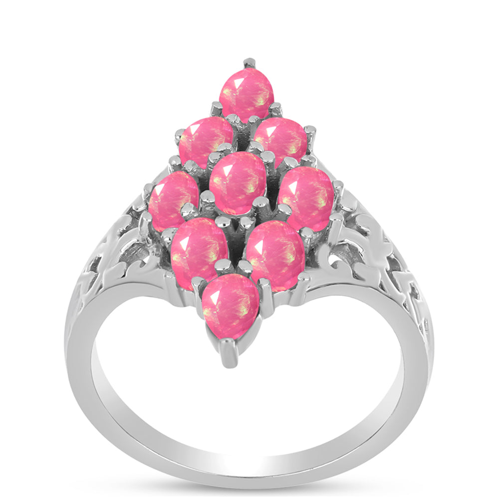 Inel din Argint 925 ( 4.09 grame ) cu Opal Lega Dembi Roz 1.27 Carate