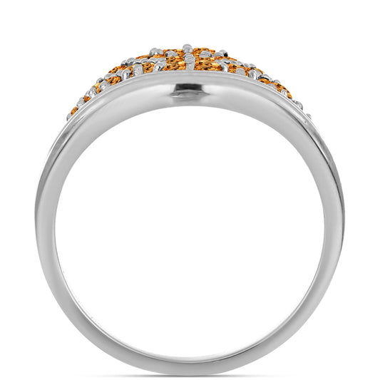 Inel din Argint 925 ( 3.3 grame ) cu Topaz Galben Imperial 0.95 Carate