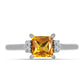 Inel din Argint 925 ( 2.1 grame ) cu Topaz Galben Imperial și Topaz Alb 1.22 Carate