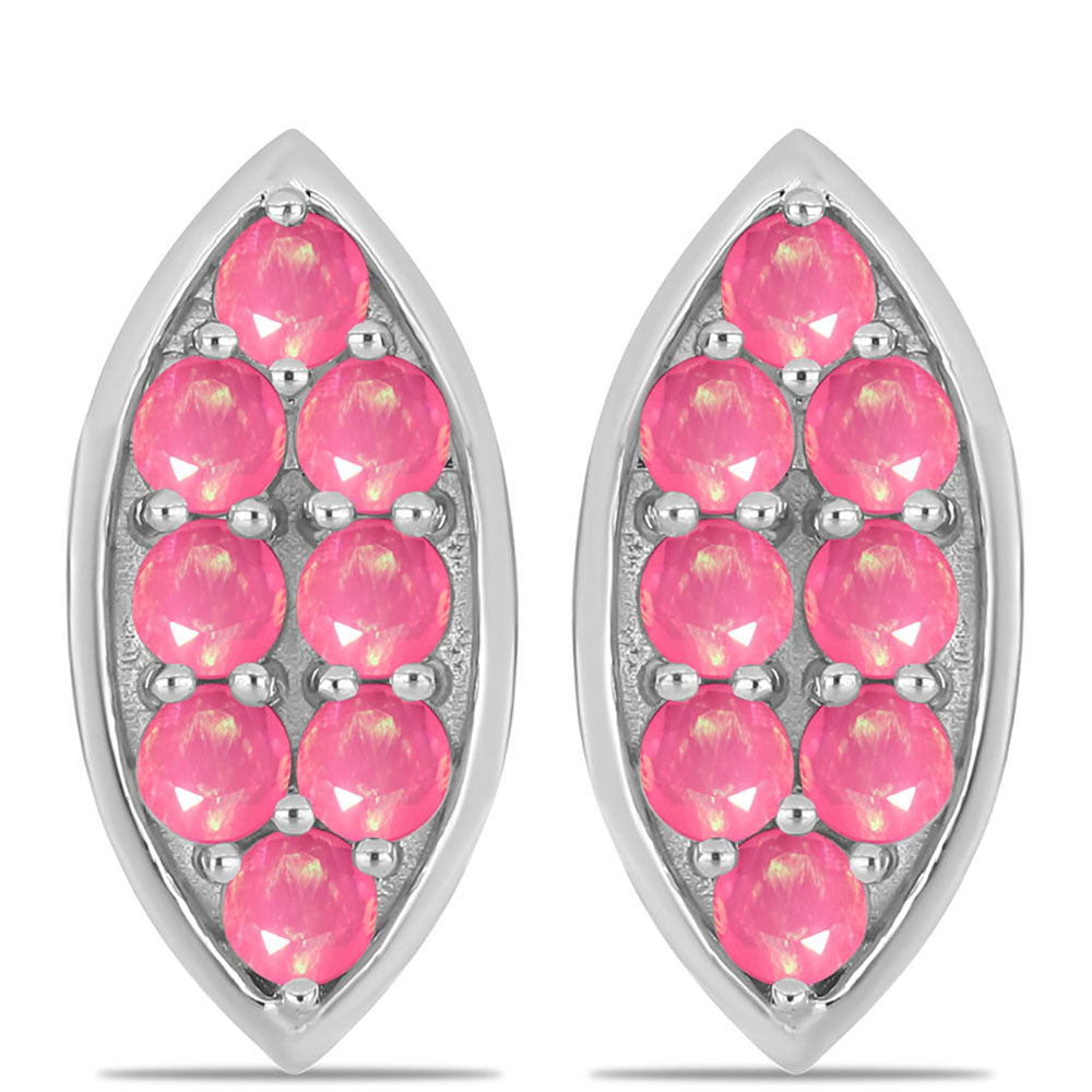 Cercei din Argint 925 ( 4.05 grame ) cu Opal Lega Dembi Roz 1.08 Carate