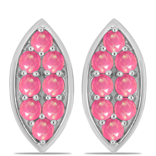 Cercei din Argint 925 ( 4.05 grame ) cu Opal Lega Dembi Roz 1.08 Carate