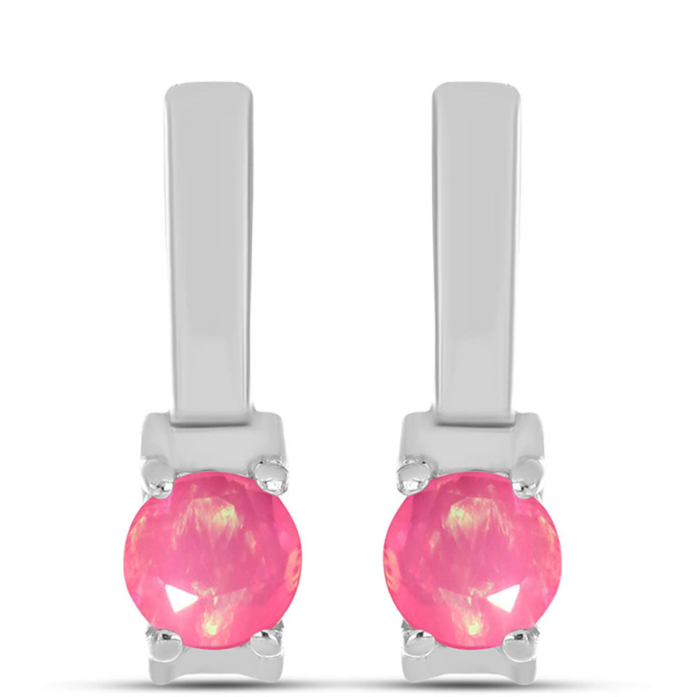 Cercei din Argint 925 ( 3.2 grame ) cu Opal Lega Dembi Roz 0.58 Carate