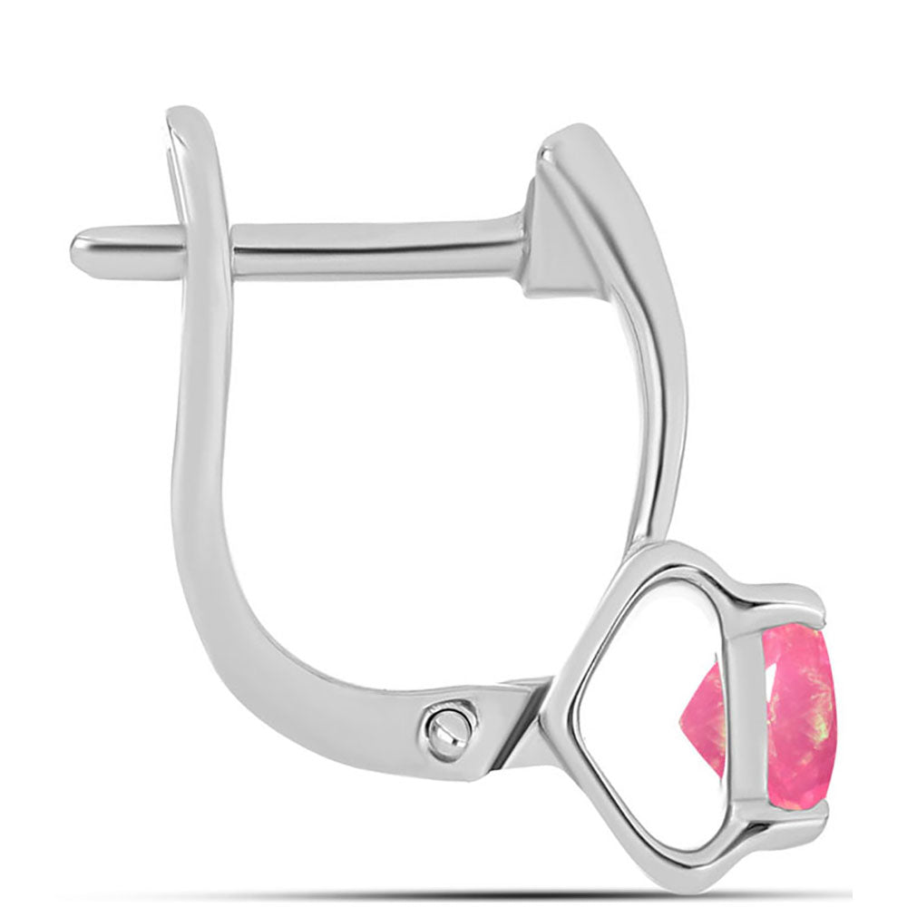 Cercei din Argint 925 ( 3.2 grame ) cu Opal Lega Dembi Roz 0.58 Carate 2 