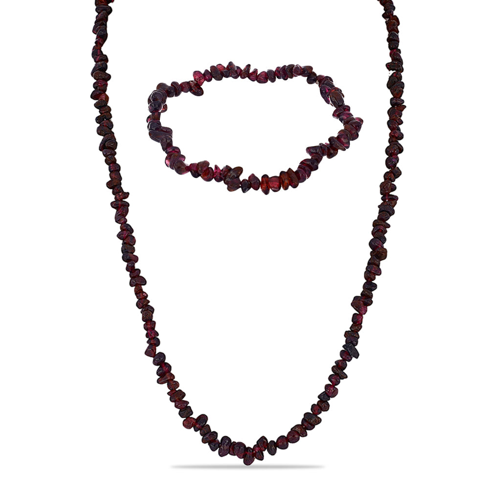 Set din Pepită ( 58.69 grame ) cu Granat Barton 293.44 Carate ( Colier+Brățară ) 1 