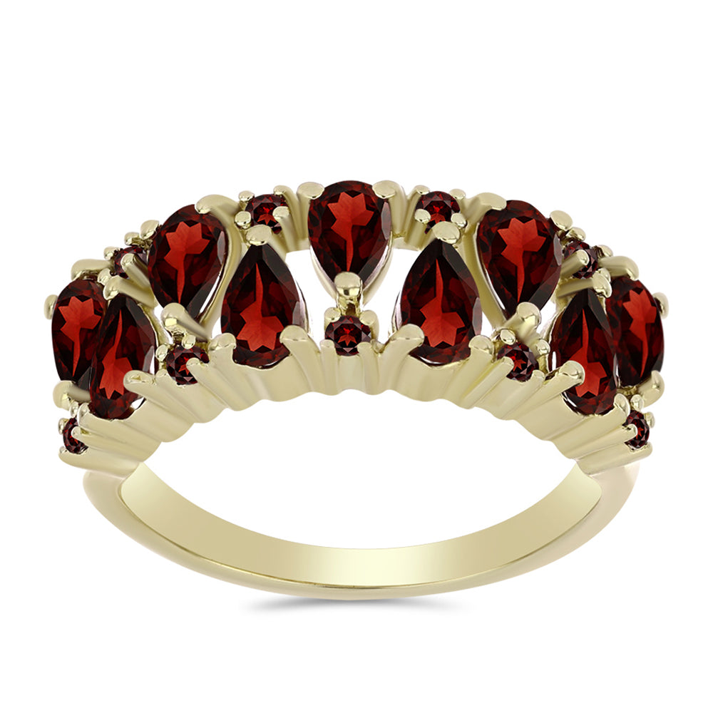 Inel din Argint 925 Placat cu Aur ( 3.06 grame ) cu Granat Barton 2.52 Carate 1 