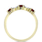Inel din Argint 925 Placat cu Aur ( 1.75 grame ) cu Granat Barton și Topaz Alb 0.71 Carate