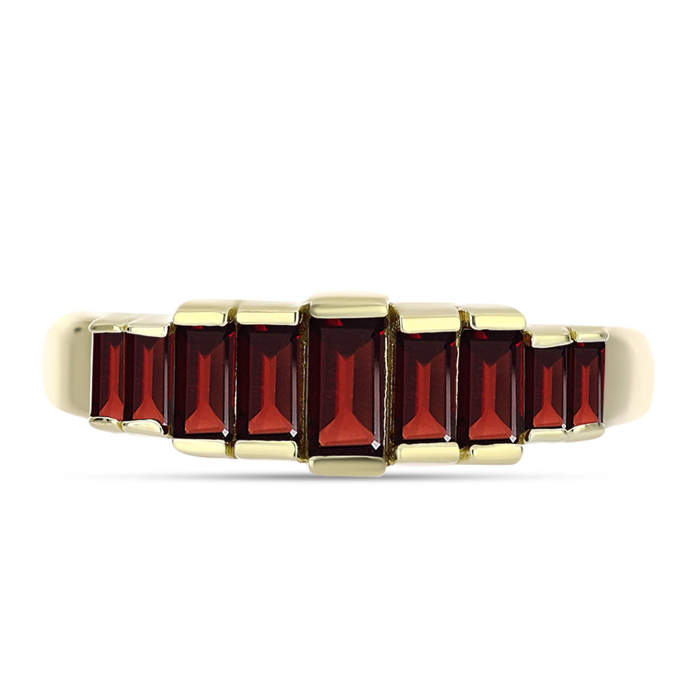 Inel din Argint 925 Placat cu Aur ( 2.79 grame ) cu Granat Barton 1.2 Carate