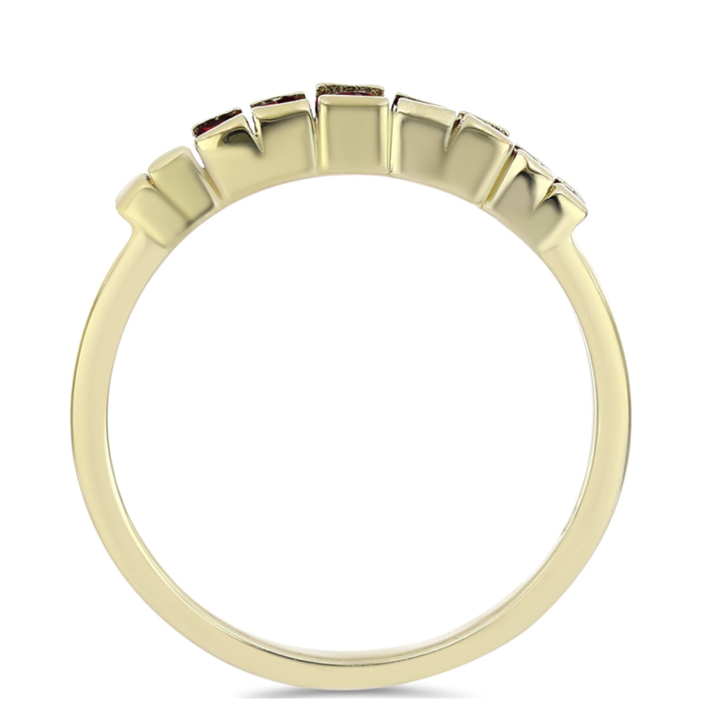 Inel din Argint 925 Placat cu Aur ( 2.79 grame ) cu Granat Barton 1.2 Carate