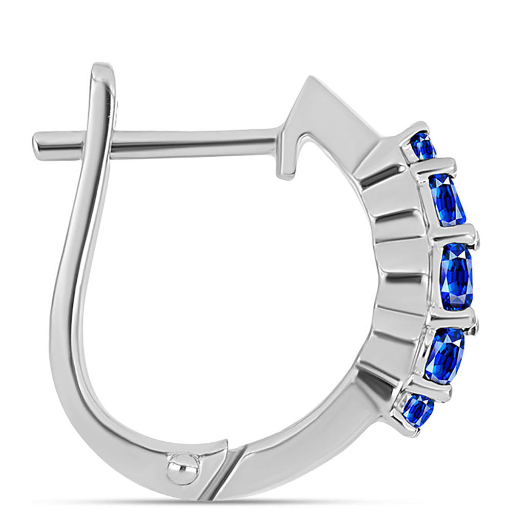 Cercei din Argint 925 ( 3.54 grame ) cu Safir Albastru Australian 0.76 Carate 2 