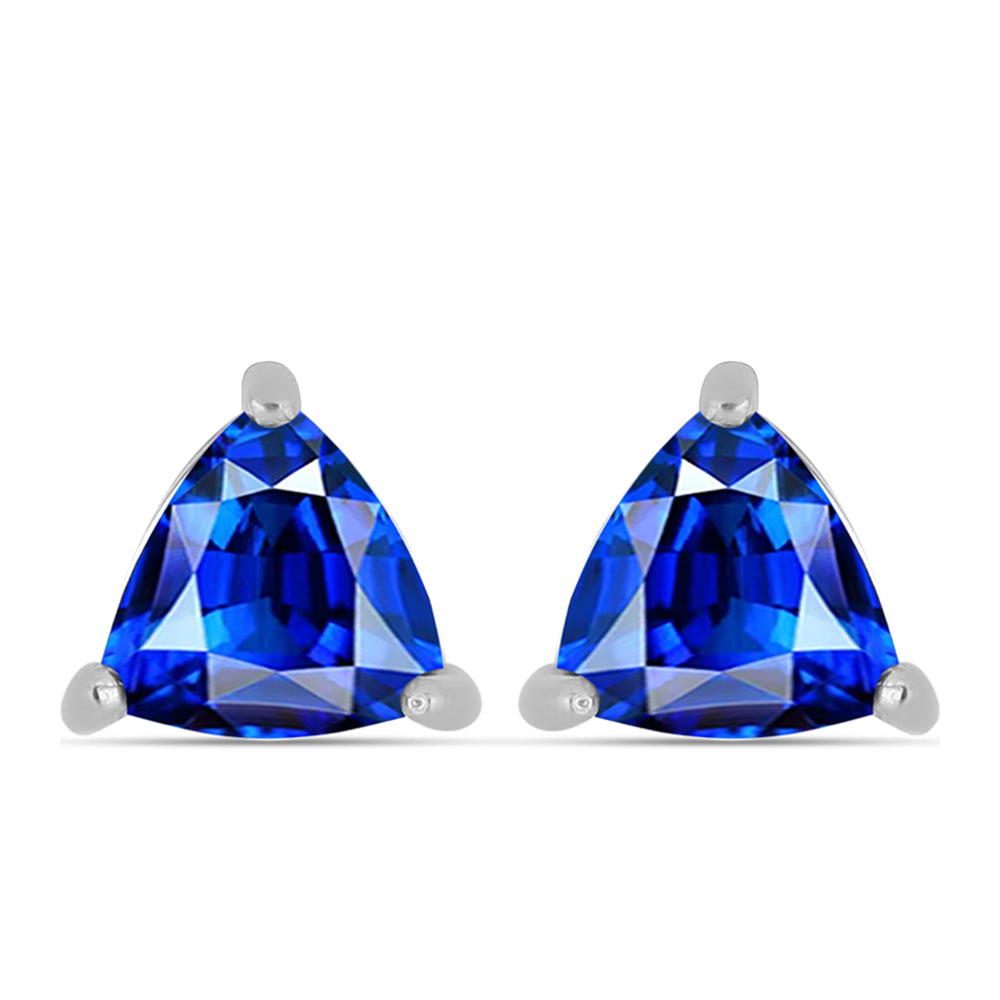 Cercei din Argint 925 ( 1.12 grame ) cu Safir Albastru Australian 1.15 Carate 1 