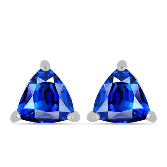 Cercei din Argint 925 ( 1.12 grame ) cu Safir Albastru Australian 1.15 Carate