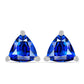 Cercei din Argint 925 ( 1.12 grame ) cu Safir Albastru Australian 1.15 Carate