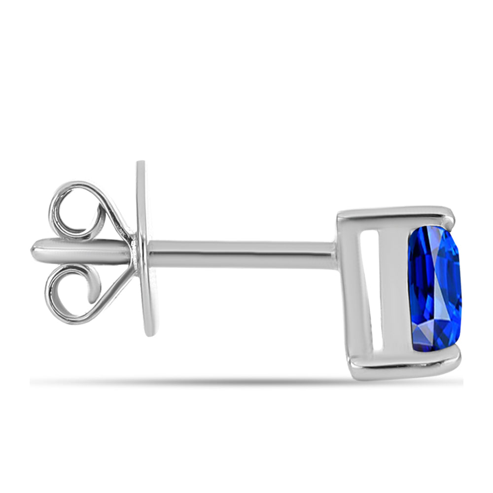 Cercei din Argint 925 ( 1.12 grame ) cu Safir Albastru Australian 1.15 Carate 2 