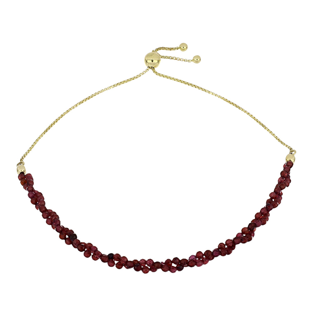 Brățară din Argint 925 Placat cu Aur ( 1.75 grame ) cu Granat Barton 15.02 Carate 1 