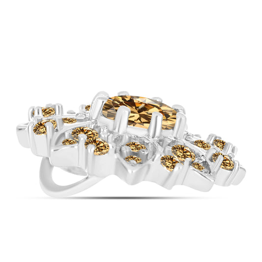 Pandantiv din Argint 925 ( 1.68 grame ) cu Moissanite Șampanie 0.78 Carate