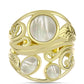 Inel din Argint 925 Placat cu Aur ( 7.02 grame ) cu Sidef 2.59 Carate
