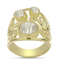 Inel din Argint 925 Placat cu Aur ( 7.02 grame ) cu Sidef 2.59 Carate