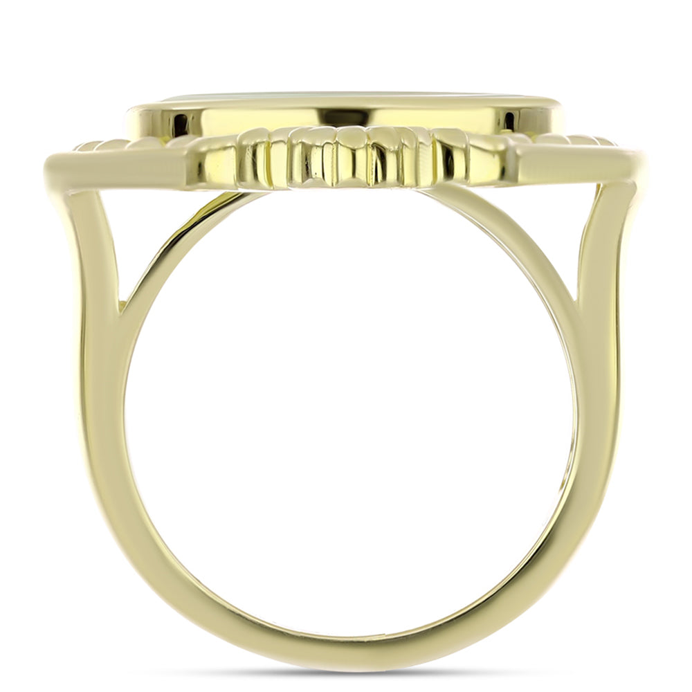 Inel din Argint 925 Placat cu Aur ( 8.64 grame ) cu Sidef 4.31 Carate