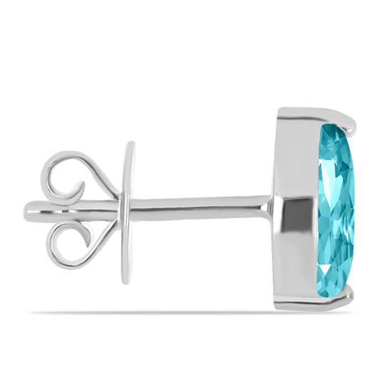 Cercei din Argint 925 ( 1.2 grame ) cu Cuarț Paraiba 0.88 Carate