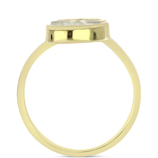 Inel din Argint 925 Placat cu Aur ( 3.73 grame ) cu Sidef 2.99 Carate