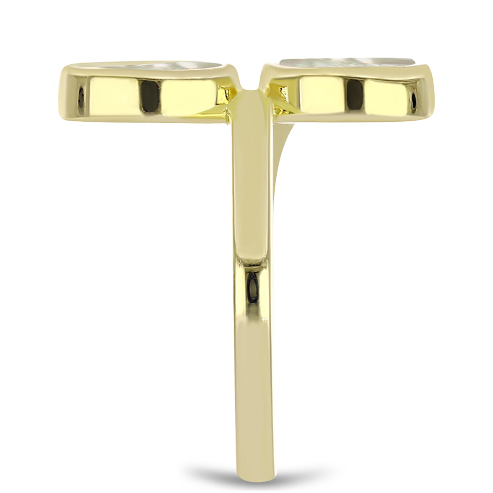 Inel din Argint 925 Placat cu Aur ( 3.73 grame ) cu Sidef 2.99 Carate 4 