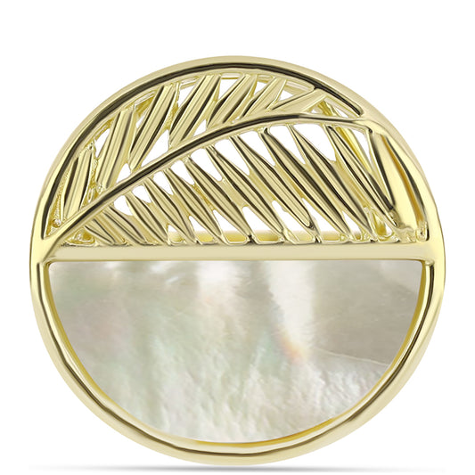 Inel din Argint 925 Placat cu Aur ( 4.78 grame ) cu Sidef 3.86 Carate