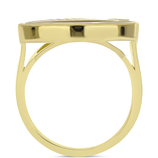 Inel din Argint 925 Placat cu Aur ( 4.78 grame ) cu Sidef 3.86 Carate