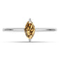 Inel din Argint 925 ( 1.64 grame ) cu Moissanite Șampanie 0.53 Carate