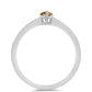 Inel din Argint 925 ( 1.64 grame ) cu Moissanite Șampanie 0.53 Carate
