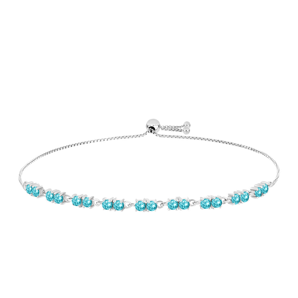Brățară din Argint 925 ( 4.75 grame ) cu Cuarț Paraiba 1.77 Carate
