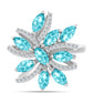 Inel din Argint 925 ( 5.32 grame ) cu Cuarț Paraiba și Topaz Alb 2.18 Carate