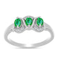 Inel din Argint 925 ( 2.82 grame ) cu Granat Kijani și Topaz Alb 0.57 Carate