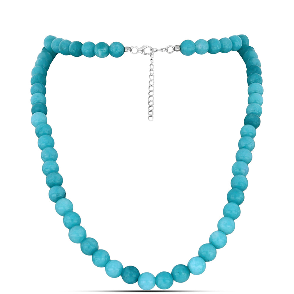 Colier din Argint 925 ( 1.03 grame ) cu Cuarț Paraiba 216 Carate 1 