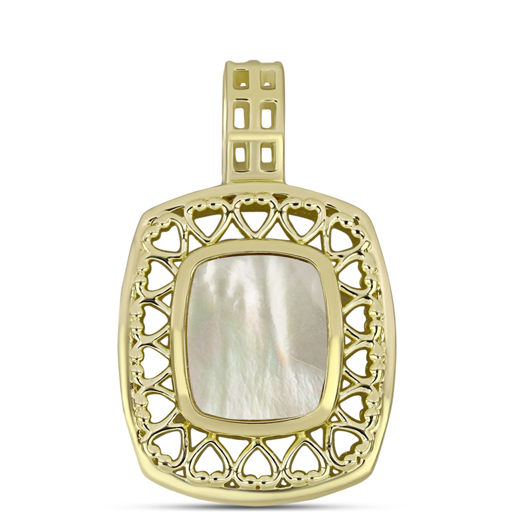 Pandantiv din Argint 925 Placat cu Aur ( 5.2 grame ) cu Sidef 3.07 Carate